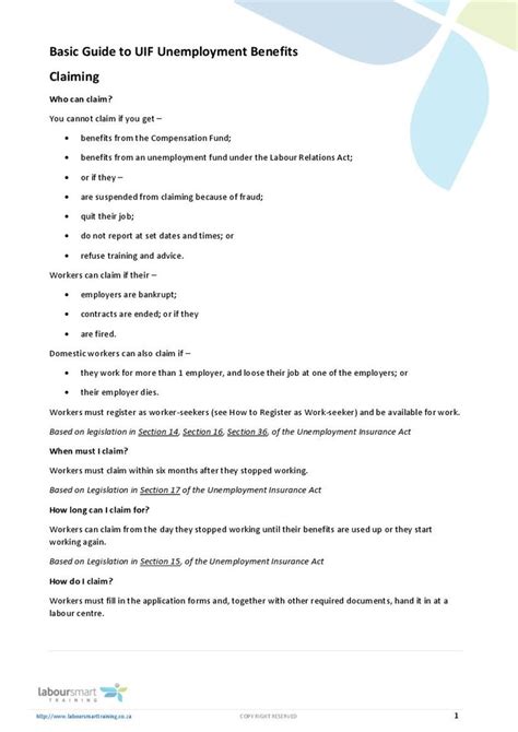 We did not find results for: Basic Guide to UIF Unemployment Benefits, Document, Labour ...