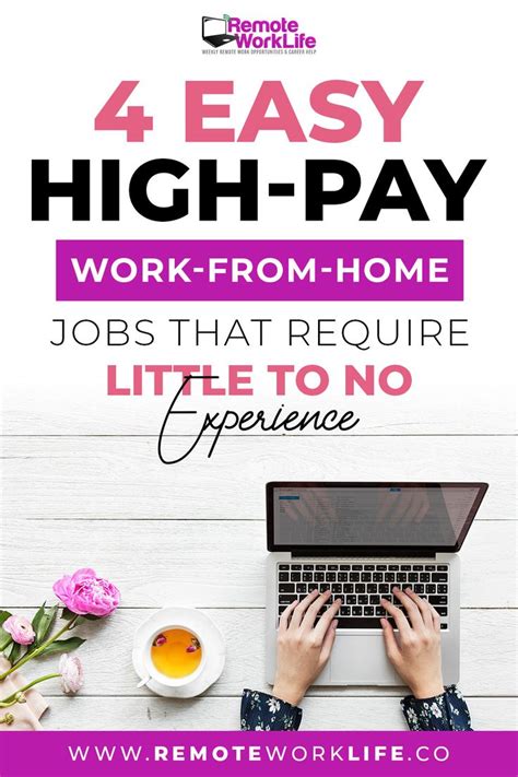 4 Easy High Pay Work From Home Jobs That Require Little To No