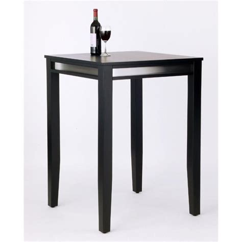 Let's do some quick introductions. Solid Wood Bar Height Pub Table in Black - 5123-35