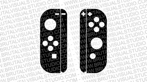 Nintendo Switch Joy Con Skin Cut Template For Cutting Or Etsy