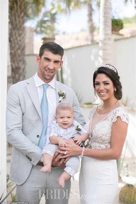 Michael phelps announced on instagram that his wife, nicole johnson, is pregnant with their third child. Michael Phelps kisses bride Nicole Johnson in photos from secret Mexico wedding | Daily Mail Online