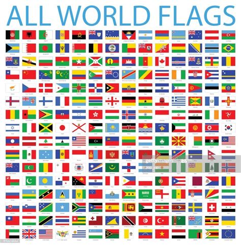 All World Flags Vector Icon Set Flags Of The World All World Flags