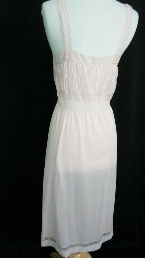stunning 1940 s vintage silky sheer van raalte negligee nylon nightgown 34 ebay
