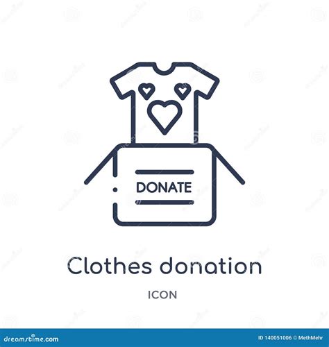 Linear Clothes Donation Icon From Charity Outline Collection Thin Line