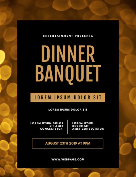 Dinner Banquet Flyer Template Postermywall