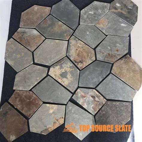 Rusty Crazy Paving Flagstone Wall Covering Top Source Slate
