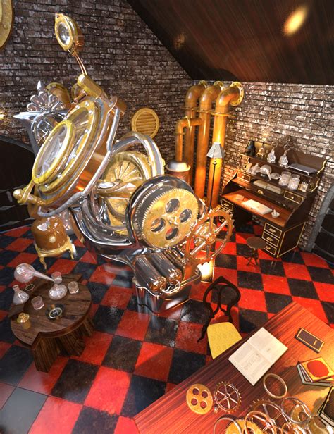 Steampunk Alchemy Set Daz 3d