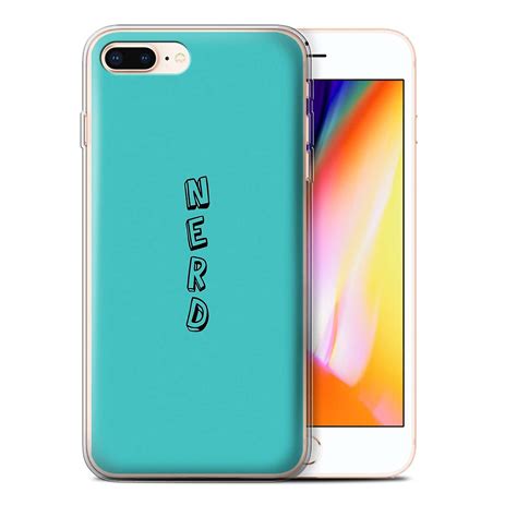 Stuff4 Gel Tpu Casecover For Apple Iphone 8 Plusbluenerddoodle