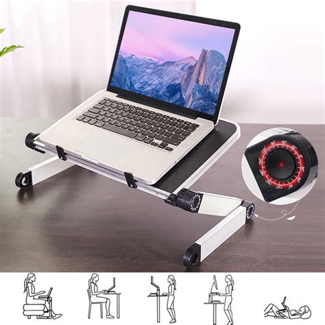 Adjustable Laptop Stand For Bed Aluminum Laptop Desk Laptop Table
