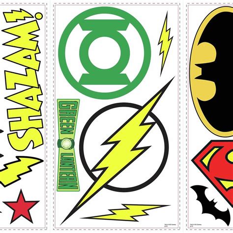 Dc Superhero Logos Peel And Stick Wall Decals Peel And Stick Decals The Mural Store