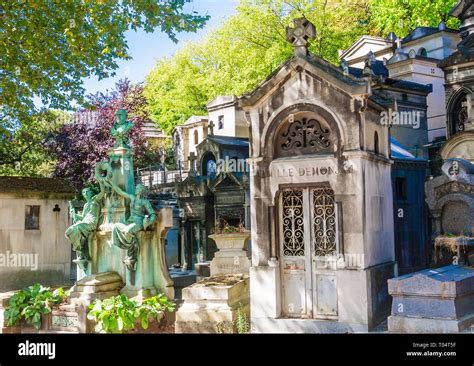 Graves and crypts in Pere Lachaise Cemetery, This cemetery is the final