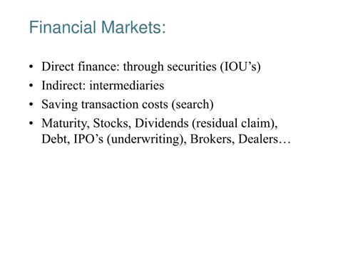 Ppt Function Of Financial Markets Powerpoint Presentation Free