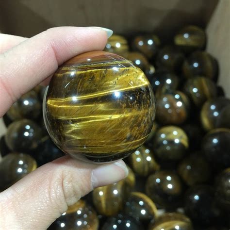 Natural Tiger Eye Sphere Quartz Mineral Crystals Gemstones Ball Healing