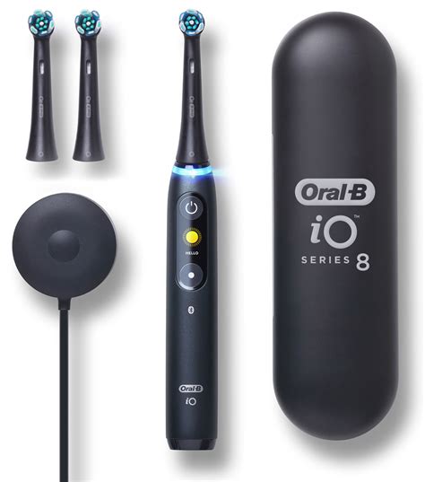 oral b io series 8 rechargeable electric toothbrush onyx black exotique
