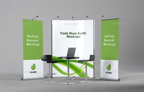 Showcase your designs in these blank mockups that are easy to edit. Trade Show Booth Mockups v2 by redone21 | GraphicRiver