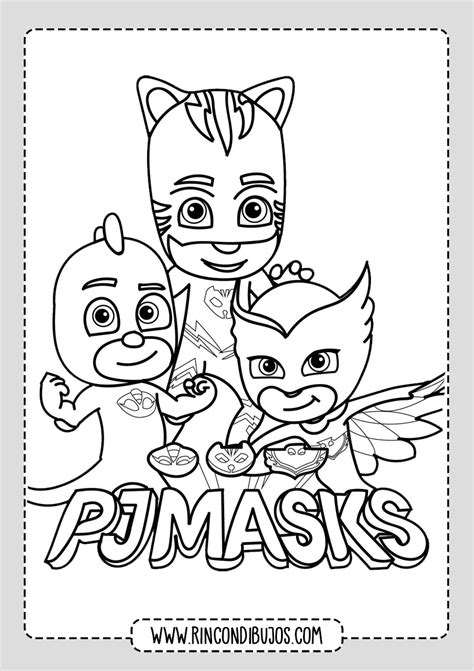 Dibujos Para Colorear Pj Masks Heroes En Pijamas Kulturaupice