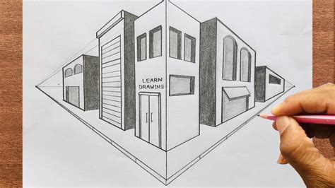 How To Draw A City In Two Point Perspective For Beginners D Drawing