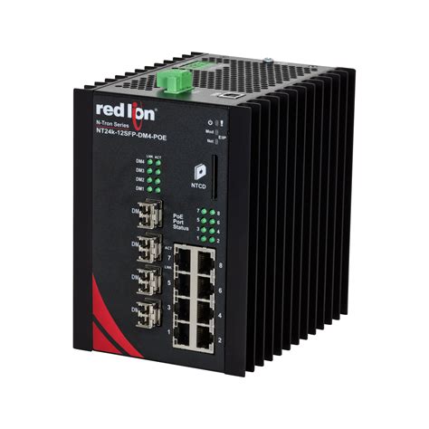 Nt24k 12sfp Dm4 12 Port Managed Ethernet Switch Industrial Ethernet