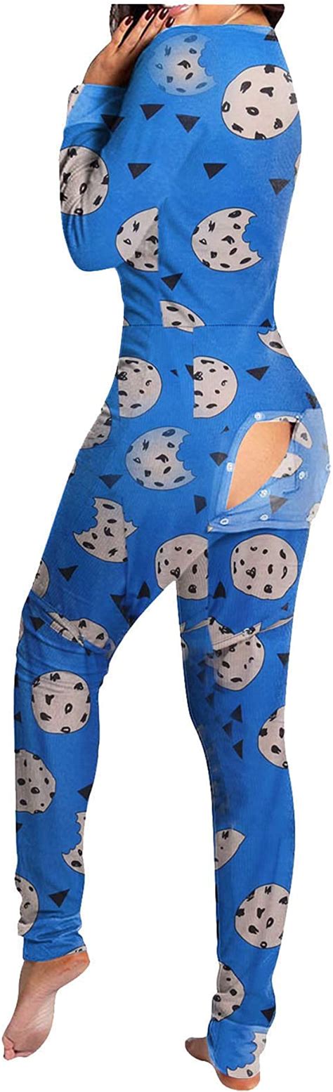 Amazon Com Naioewe One Piece Pajamas For Women With Butt Flap