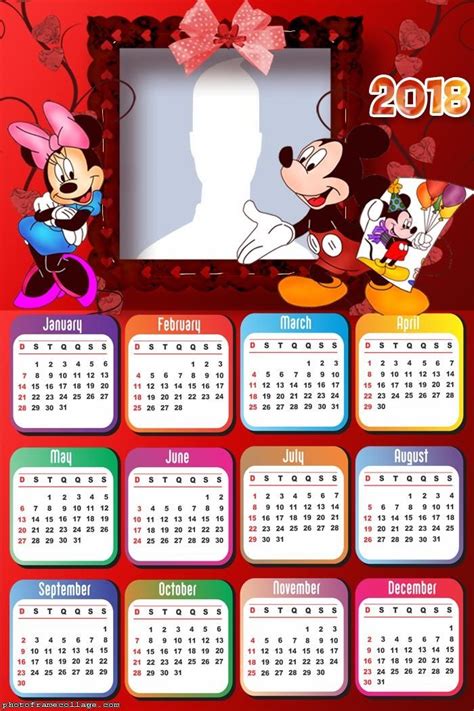 If so they will love having their very own princess calendar to keep disney printable calendar 2021. Calendar 2018 Mickey e Minnie | Lembrancinha com foto ...