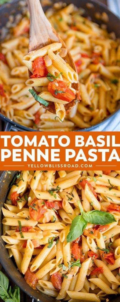 Tomato Basil Pasta Easy Penne Pasta Recipe For Lunch Or Dinner