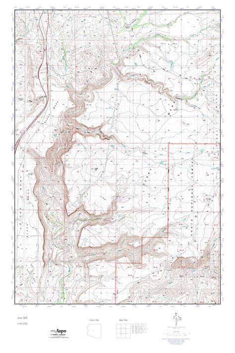 Mytopo Joes Hill Arizona Usgs Quad Topo Map