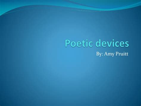 Ppt Poetic Devices Powerpoint Presentation Free Download Id2162986