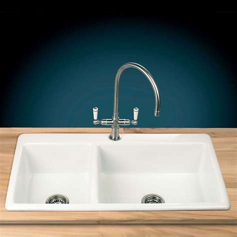 Made of ceramic, this sink will be the perfect way to add european design elements in the bathroom. Thomas Denby Bistro 1.75 Bowl Ceramic Inset Sink - Sinks ...