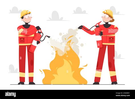 For Putting Out A Fire Stock Vector Images Alamy