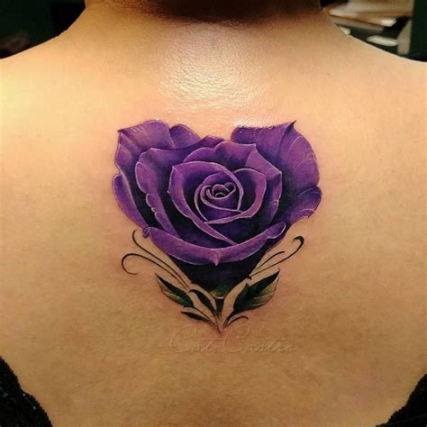 A tattoo of a rose and/or a heart is a very popular and attractive design. 💜 Beautiful flowers for beautiful women :) . . . #rose # ...