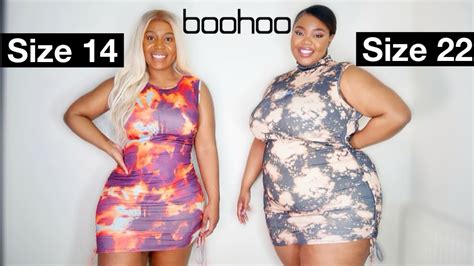 Size 14 Vs Size 22 Boohoo Try On Haul 2021 Same Outfits Sizing