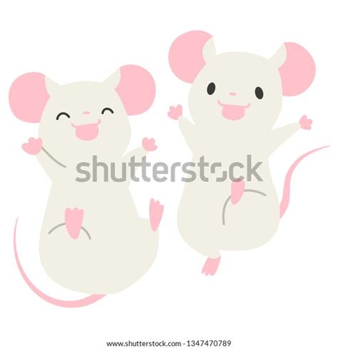 Jumping Two Mouses Stock Vector Royalty Free 1347470789 Shutterstock