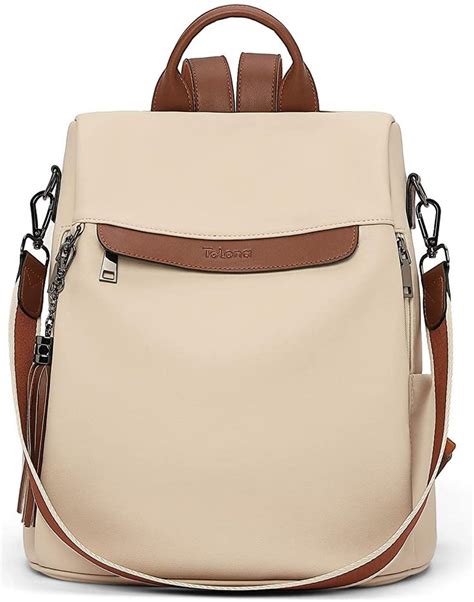 Telena Travel Backpack Purse For Women Pu Leather Anti