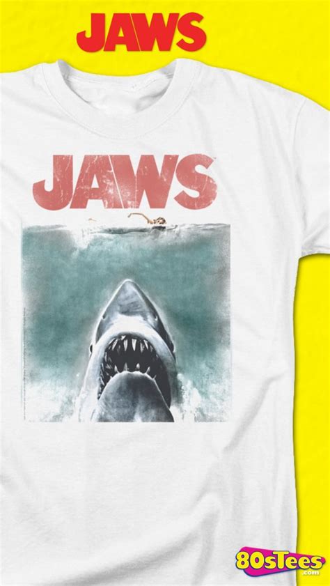 Vintage Movie Poster Jaws Shirt Jaws Mens T Shirt Movie Posters