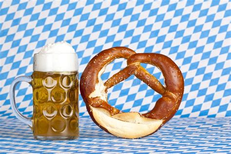 Bavarian Oktoberfest Beer Stein With Pretzel Stock Image Image 15676857