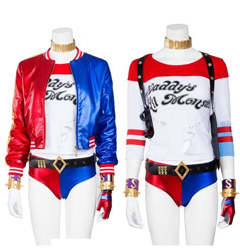 Suicide Squad Harley Quinn Cosplay Costume Deluxe Version