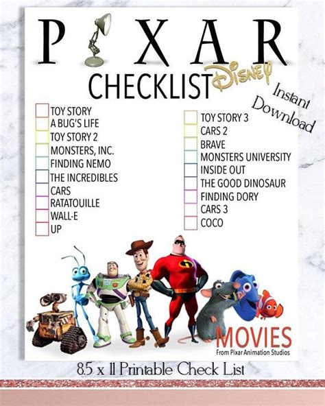 Only a disney scholar can get over 75% on this geography quiz. Pixar Movie Checklist - Disney Pixar Movies - Pixar ...