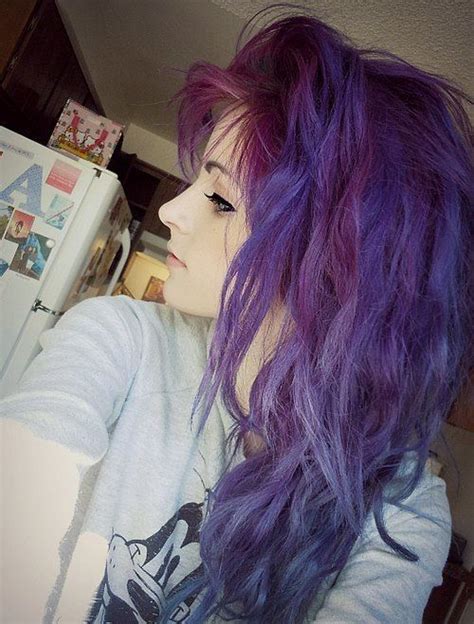 Purple Hair Scene Hair Corte Y Color Coloured Hair Dye My Hair Mermaid Hair Face Hair