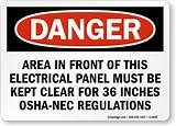 Electrical Panel Clearance Images