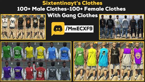 Male Female Gang Clothing Pack Fivem Ready Gta Mods Com