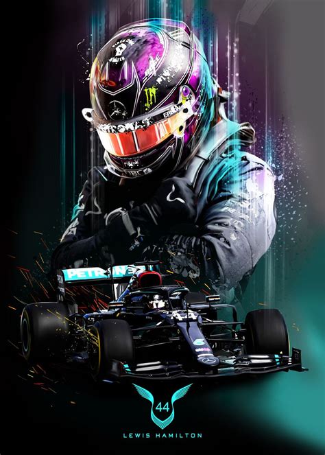 Lewis Hamilton Poster By Micho Abstract Displate