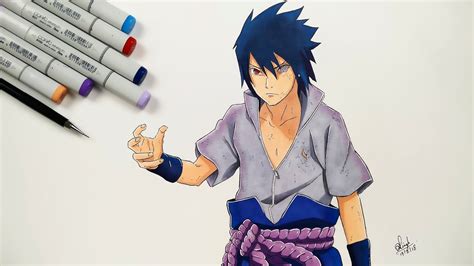 How To Draw Sasuke Uchiha Rinnegan Step By Step Tutorial Youtube