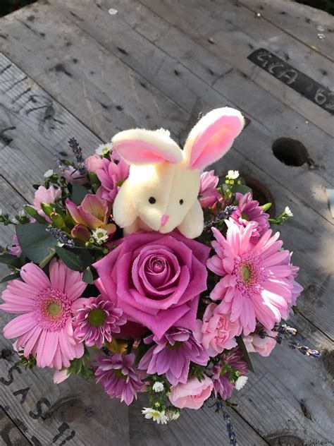 Don't miss out on new baby flowers 2020 xmas deals New Baby Girl Welcome Arrangement Flower Power Florist Leeds