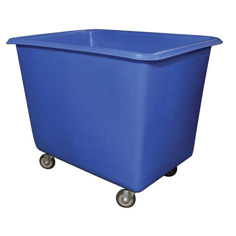 Commercial Trash Containers 12 Bushels 600 Lb Capacity Blue Polyethylene