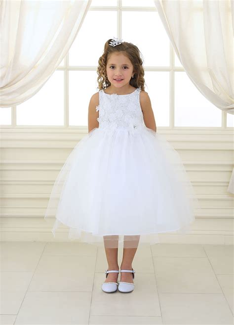 First Communion Dress Sequined Bodice Tulle Skirt
