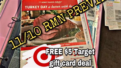Present your gift card at time of payment cards can be used 7 days a week for food and drinks. 11/10 RMN PREVIEW🚨| FOOD SAVINGS| $5 Target gift card deal ...