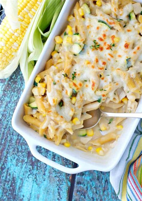 Sign up to our free newsletter for new recipes and other heart healthy ideas. Chicken Penne Casserole with Corn and Zucchini - The Seasoned Mom