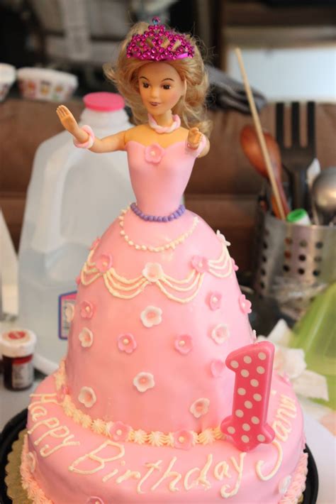 Princess Cake 1st Birthday Cake Doll Cake Without Doll Pan