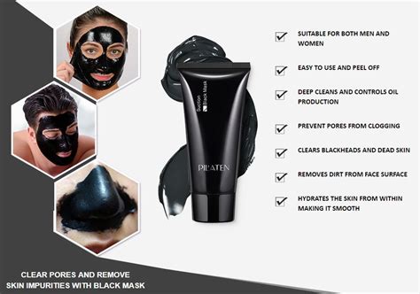 pilaten black mask purifying peel off blackhead remover face peel masks 60 gm buy pilaten black