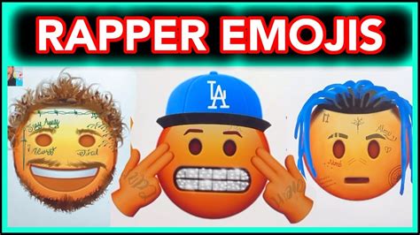 Drawing Rappers As Emojis Compilation Youtube